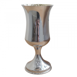 Plain Sterling Silver Kiddush Cup With Stem